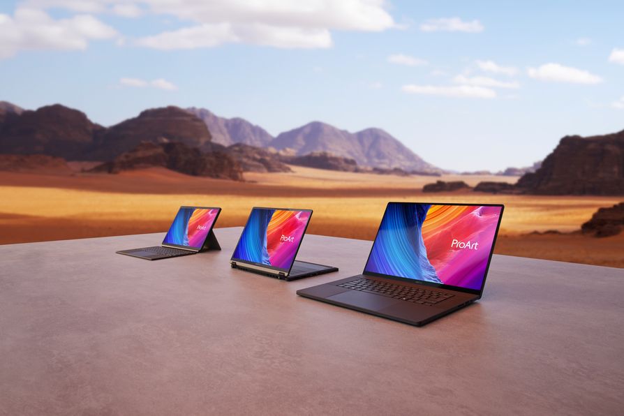 ASUS ProArt系列AI戶外創作筆電:ProArt P16/PX13/PZ13。